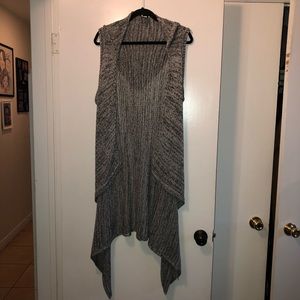 Plus size drape front cardigan